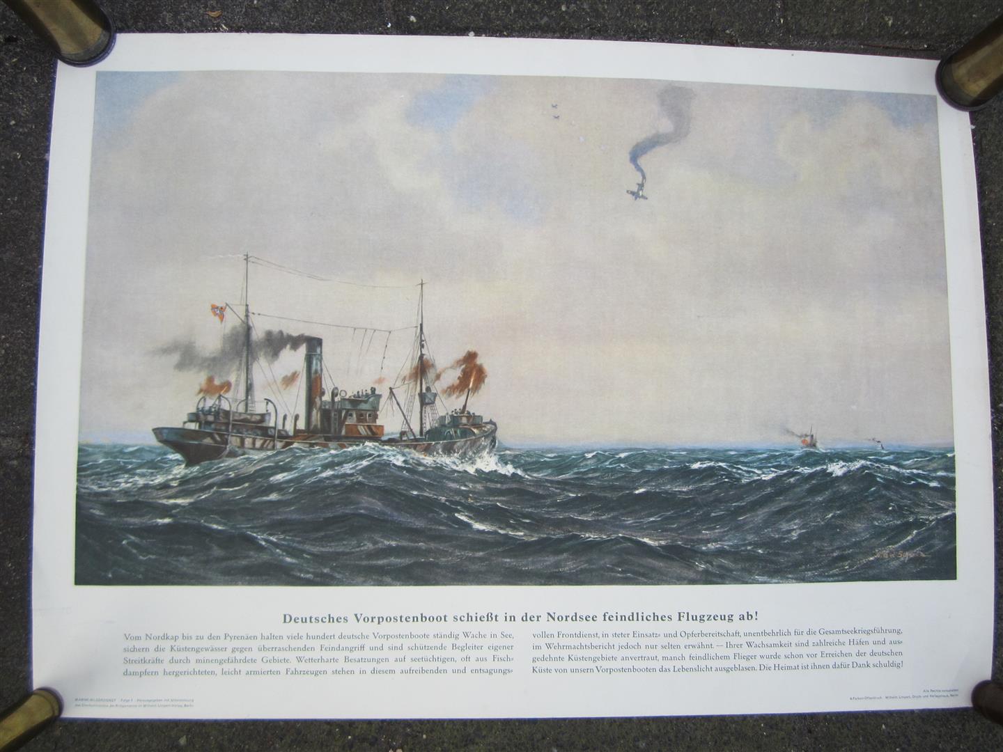 WW2 KM Print, Deutsches Vorpostenboot